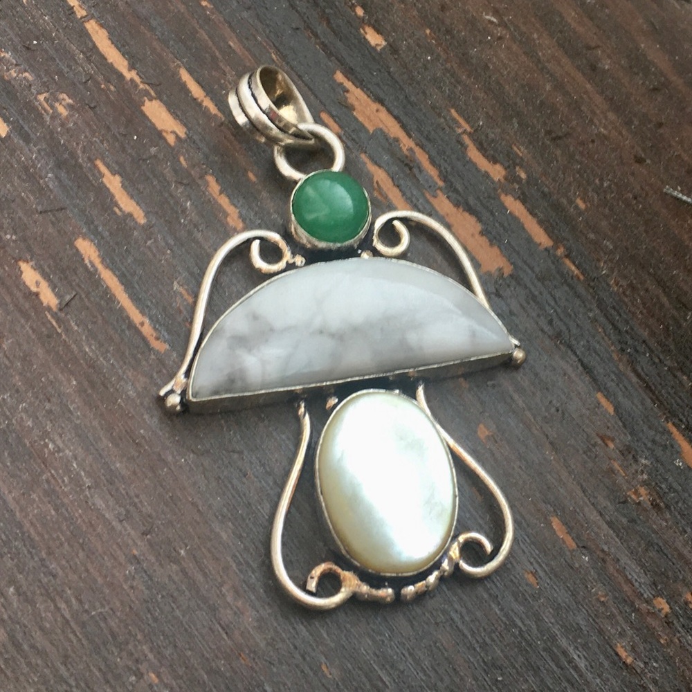 Angel Gemstone S925 Pendant OOAK